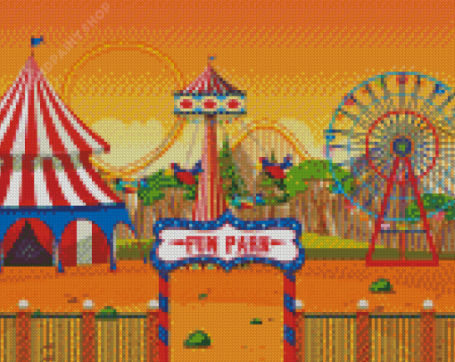 Aesthetic Circus Ferris Diamond Painting