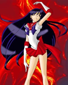 Aesthetic Sailor Mars Diamond Painting