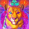 Cool Colorful Lioness Diamond Painting