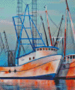 Cool Shrimp Boat Diamond Painting