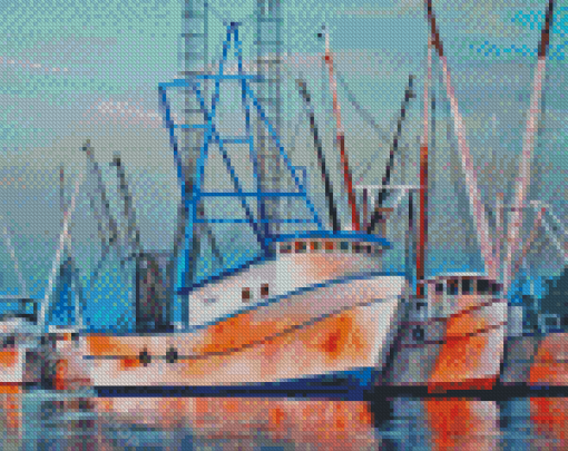 Cool Shrimp Boat Diamond Painting