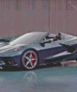 Grey C8 Convertible Corvette Diamond Painting