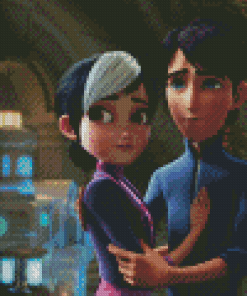 Lake Jr And Claire From Trollhunters Rise Of The Titans Diamond Painting