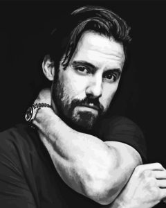 Monochrome Milo Ventimiglia Diamond Painting