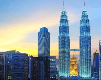 Petronas Twin Towers Kuala Lumpur Diamond Painting