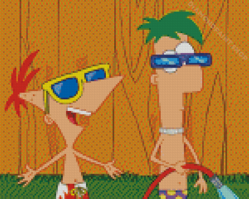 Phineas And Ferb Characters Diamond Painting