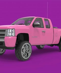 Pink Truck Diamond Painting