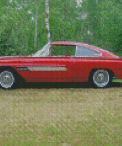Red 1963 Ford Thunderbird Diamond Painting