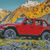 Red 2018 Jeep Wrangler Diamond Painting