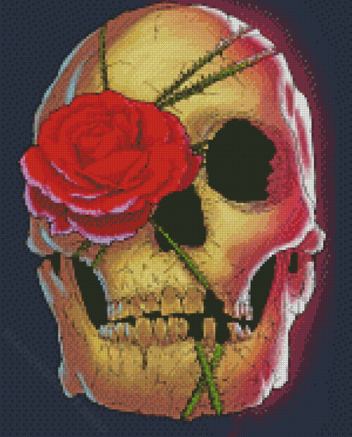 Rose Skull Diamond Painting