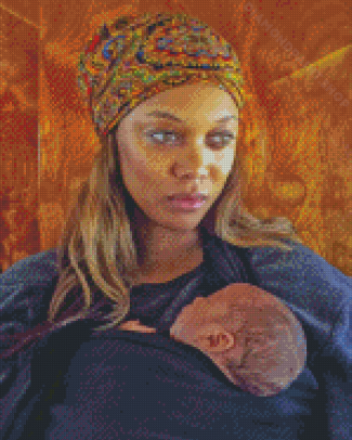 Tyra Banks Baby Diamond Painting