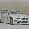 White BMW Race Car Diamond Painting