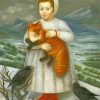 Woman And Her Animals Friends Diamond Painting