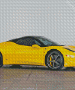 Yellow 458 Ferrari Diamond Painting