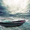 Abandoned Boat In Storm Diamond Painting