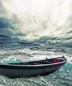 Abandoned Boat In Storm Diamond Painting