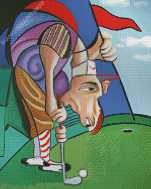 Abstract Golfer Diamond Painting