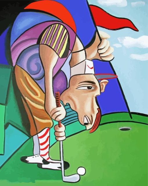 Abstract Golfer Diamond Painting