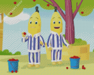 Bananas In Pajamas Picking Cherries Diamond Painting
