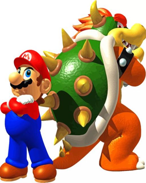 Bowser And Mario Diamond Painting