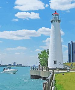 Detroit Lighthouse Diamond Painting