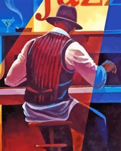 Jazz Black Man At Piano Diamond Painting