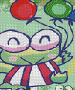 Keroppi With Balloons Diamond Painting