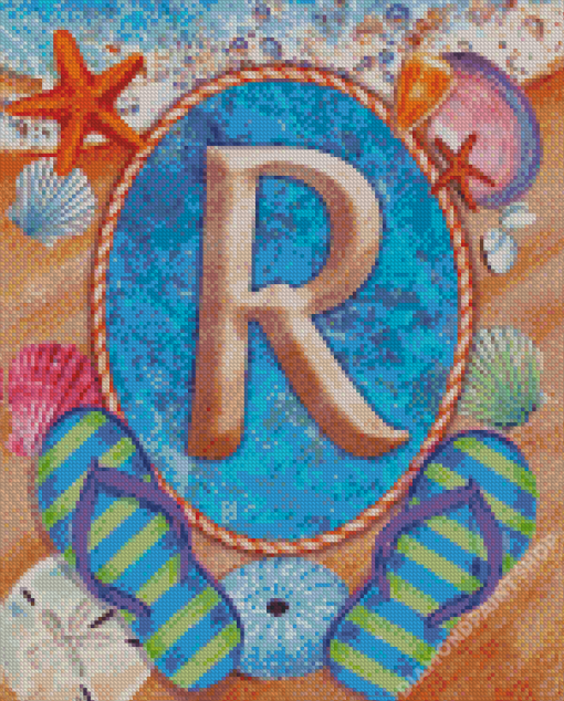 Letter R Diamond Painting