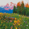 Meadow With Flowers Landscape Diamond Painting