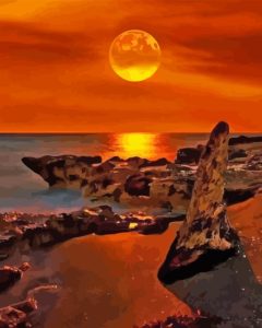 Moon Light On The Beach Diamond Painting