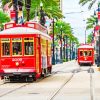 New Orleans Red Public Tram Diamond Painting