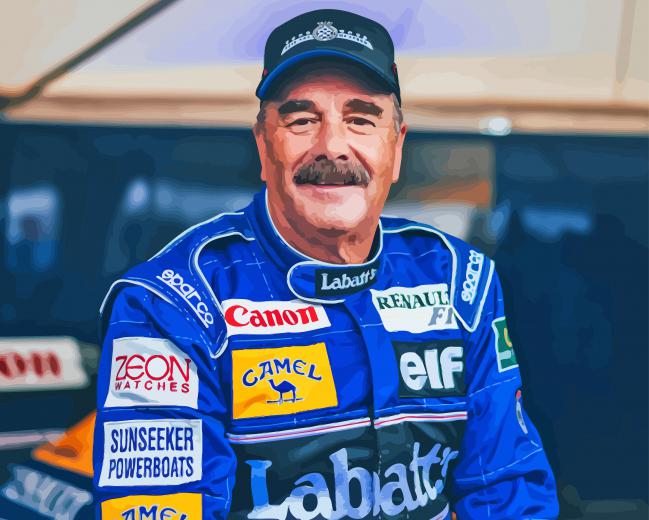 Nigel Mansell Car Racing Driver Diamond Painting
