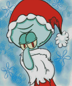Santa Claus Squidward Diamond Painting