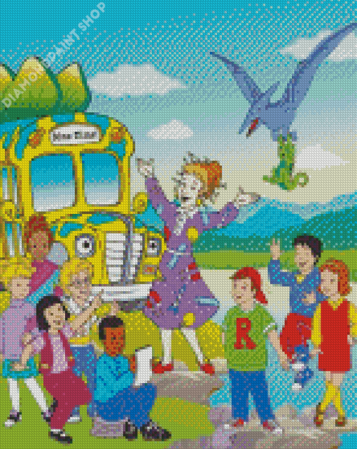 School Bus Art Diamond Painting