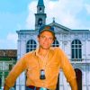 Handsome Terence Hill Actor With Yellow Tshirt By Diamond Painting