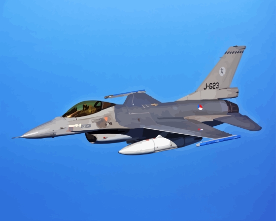The F 16 Fighting Falcon Diamond Painting