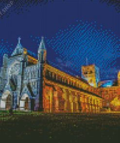 The St Albans Cathedral At Night Diamond Painting