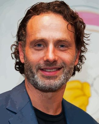 Actor Andrew Lincoln Diamond Painting