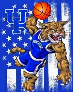 Aesthetic Kentucky Wildcats Men's Basketball Logo Diamond Painting