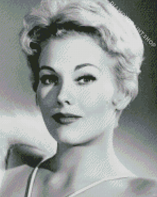 Black And White Kim Novak Diamond Painting