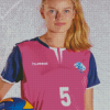 Camilla Weitzel Volleyball Player Diamond Painting