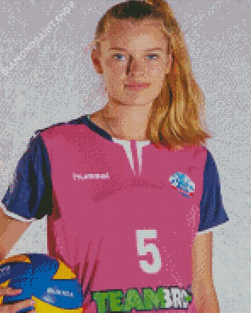 Camilla Weitzel Volleyball Player Diamond Painting