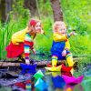 Children Playing In Rain Diamond Painting