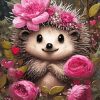 Floral Hedgehog Diamond Painting