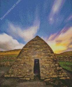 Gallarus Oratory Dingle Ireland At Sunset Diamond Painting
