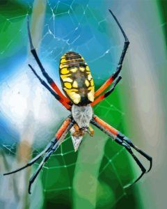 Golden Garden Spider Diamond Painting