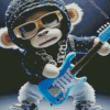 Guitarist Monkey Diamond Painting