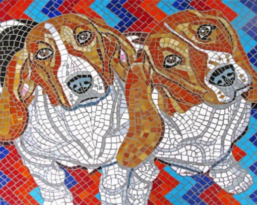Mosaic Dogs Diamond Painting