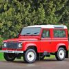 Red Land Rover Jeep Car Diamond Painting