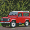 Red Land Rover Jeep Car Diamond Painting